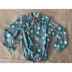 DA-RUE of California Vintage MOD Pattern blue and gumball print SZ 8